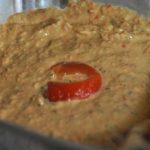 Hummus dip closeup image