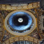 A view of the interior dome of St. Peter's Basilica