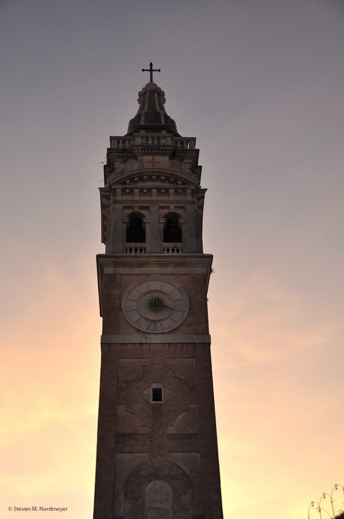 The campanile of the St. Mark's Basilica in Venice