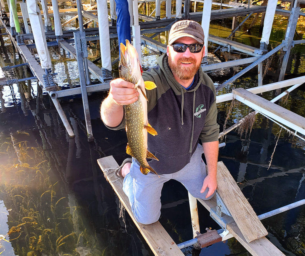 Image of a northern pike caught on West Okoboji Lake, Iowa