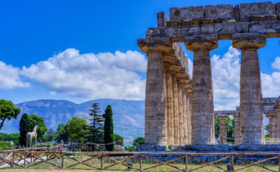 Paestum ruins landscape image