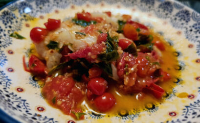 Cod-tomatoes-garlic-and-basil recipe image